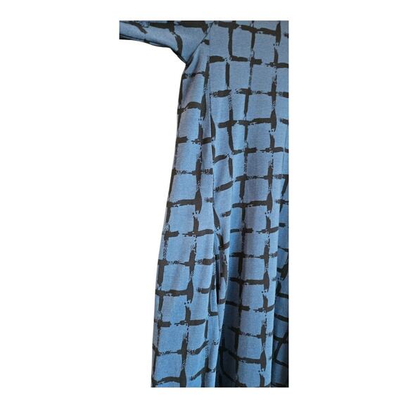 Snapdragon & Twig Dress Size Sm Blue Grid Pattern Asymmetrical Lagenlook Cowl... - Picture 8 of 11